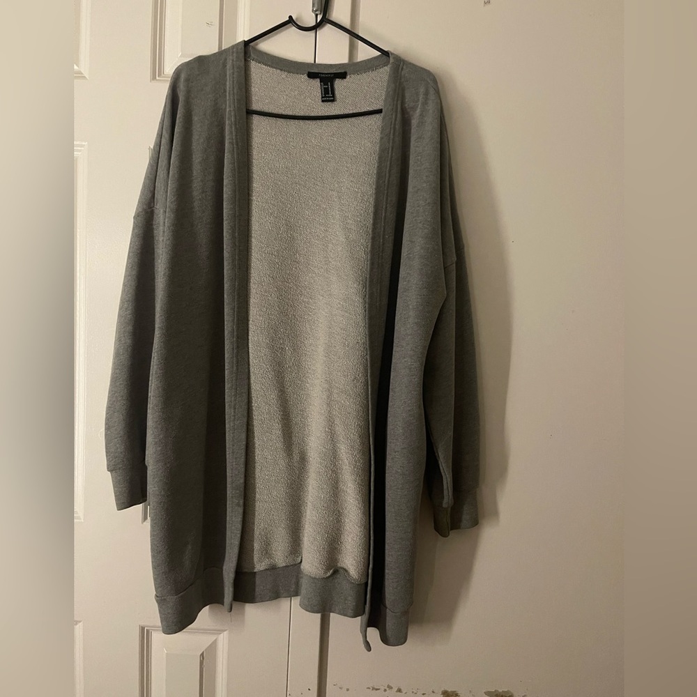 Grey Cardigan Forever 21 Size Medium used once great condition